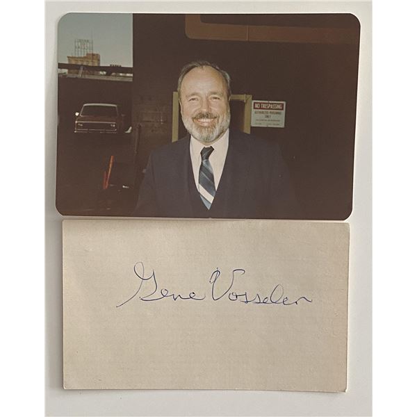 E. Gene Vosseler original signature with photo
