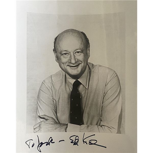 NYC Mayor Ed Koch signed photo