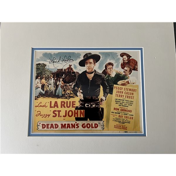 Lash LaRue signed matted photo