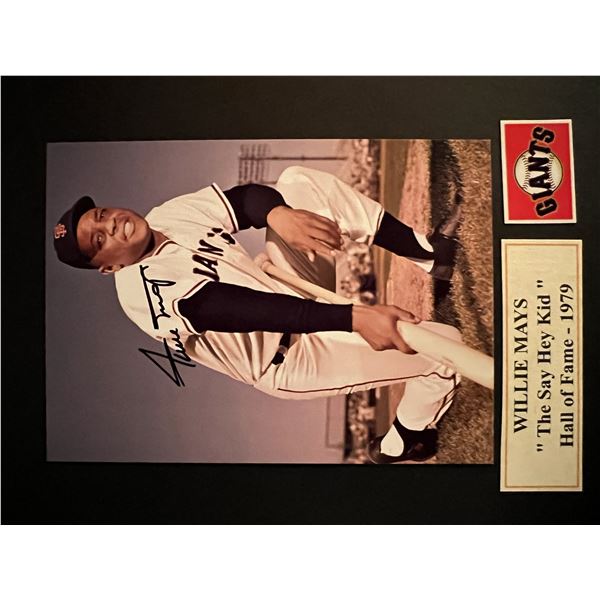 Willie Mays signed photo