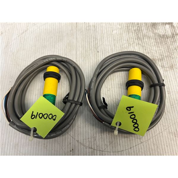 (2) Banner #S18SN6FF50 Photoelectric Switches