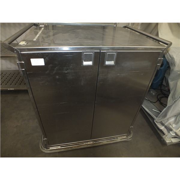 2 Door Stainless Steel Storage Cabinet On Wheels