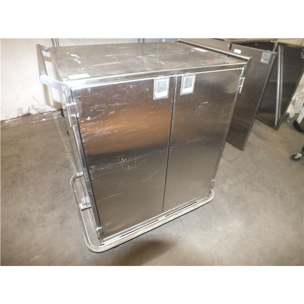 2 Door Stainless Steel Storage Cabinet On Wheels
