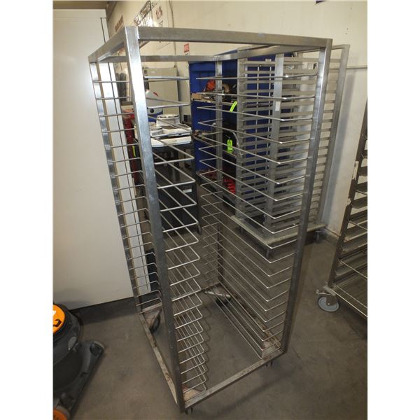 Stainless Steel Tray Rack On Wheels