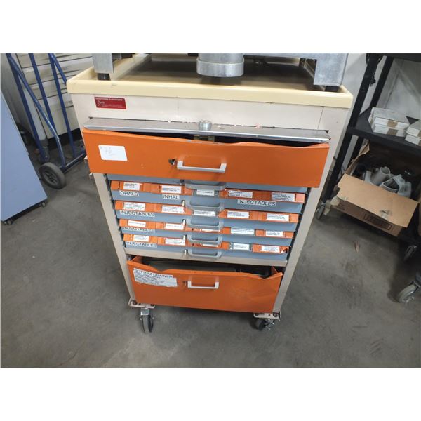 Double Sided Parts Cart On wheels