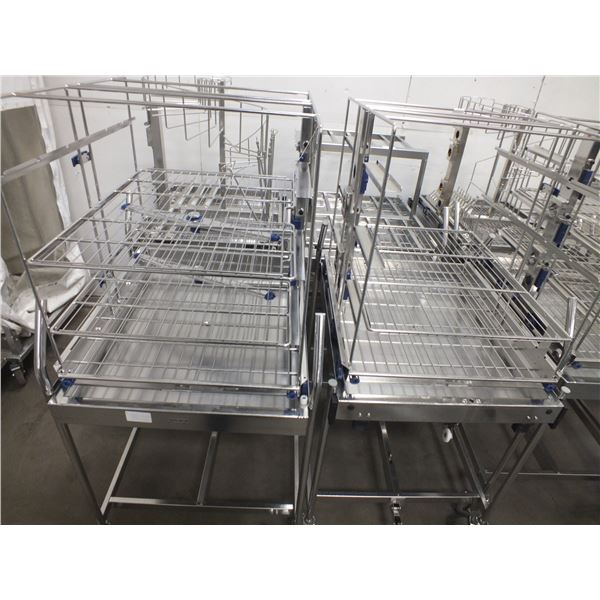 8 Disinfectant Carts w/ Racks