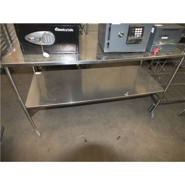 Stainless Steel Table On wheels
