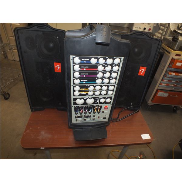 Fender PA System & Small Table On Wheels