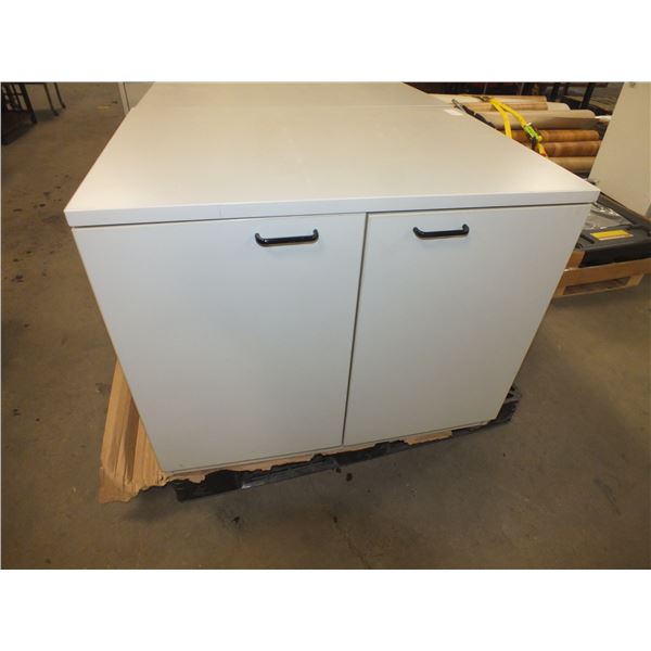 Two 2 Door Wooden storage Cabinets