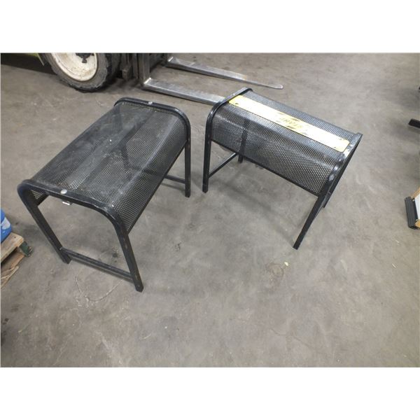 2 Small Metal Benches
