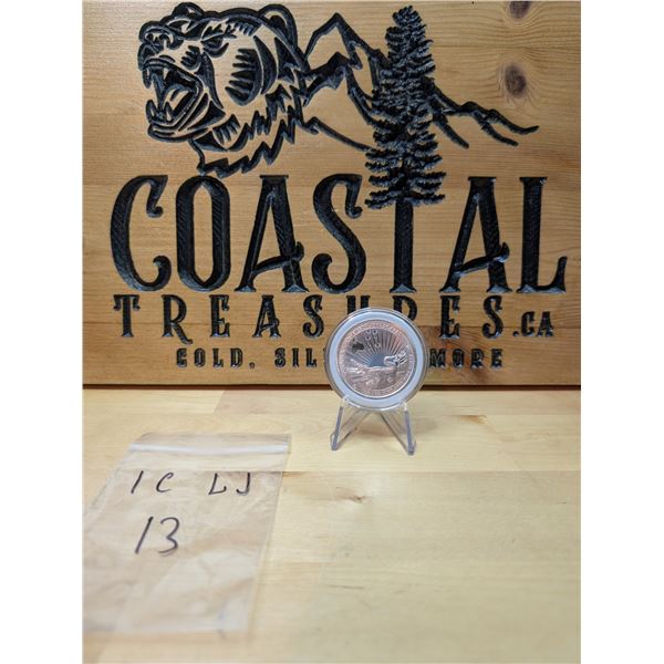 Lot 13-1) 1 oz Crocodile Untamed Landscapes Coin