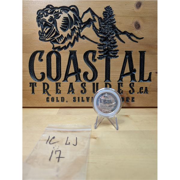 Lot 17-1) 1 oz Virgin island Santa Maria Silver