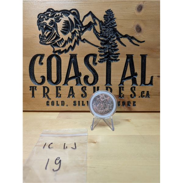 Lot 19-1) 1 oz Aztec goddess Chalchiuhtlicue