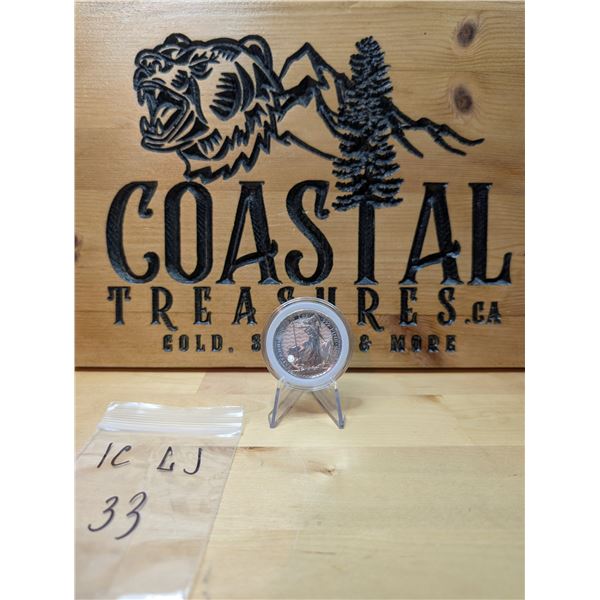 Lot 33-1) 1 oz Britannia 2023 silver