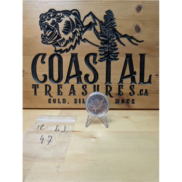 Lot 47-1) 1 oz Canadian Maple 2022 Silver
