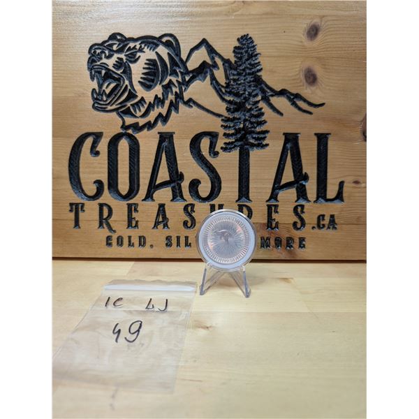 Lot 49-1) 1 oz Australian Kangaroo silver coin