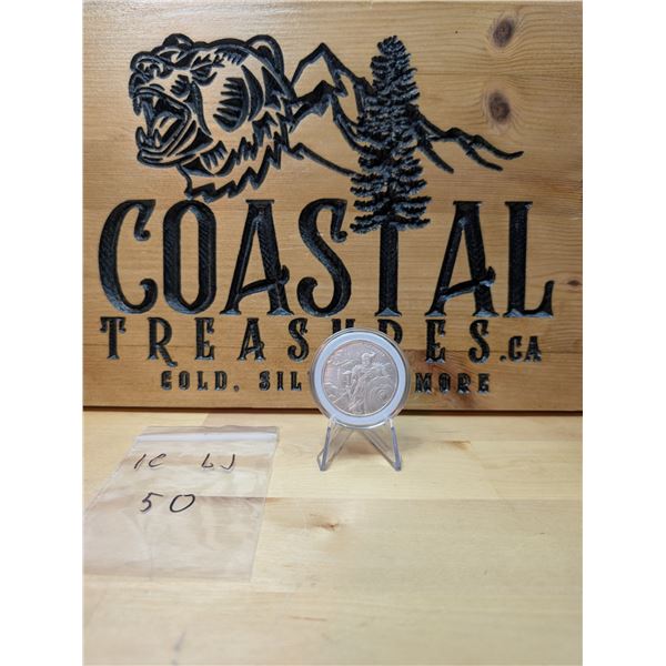 Lot 50-1) 1 oz  Viking warrior Eric Bloodaxe Silver