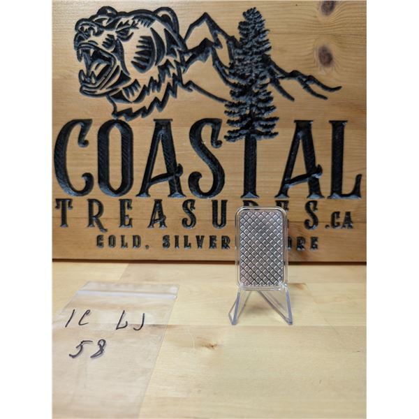 Lot 58-1) 1 oz Ingot Silver Bar