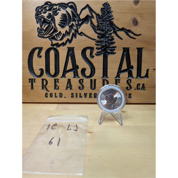 Lot 61-1) 1 oz Canadian Maple 2022 Silver