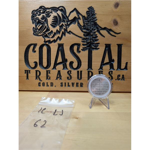 Lot 62-1) 1 oz  Silver eagle Silvertowne Mint