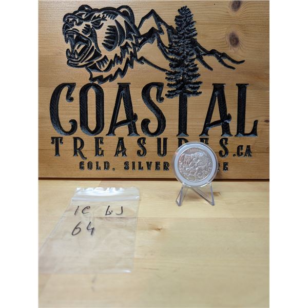 Lot 64-1) 1oz Geronimo Legendary Warriors coin