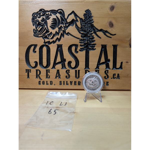 Lot 65-1) 1 oz Happy Halloween Silver