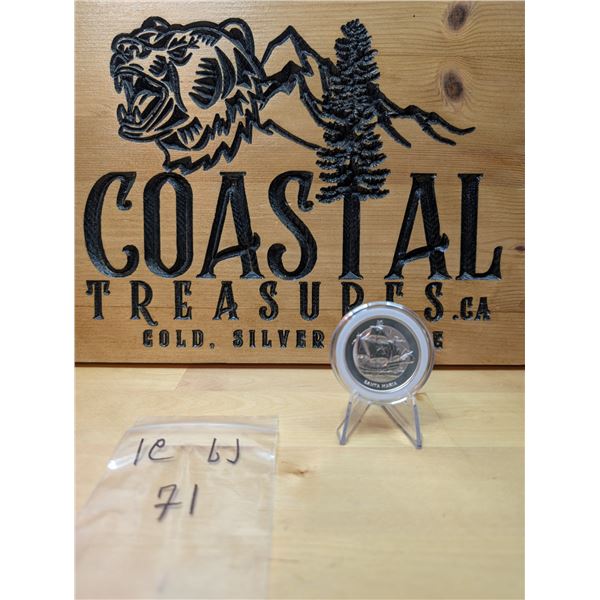 Lot 71-1) 1 oz Virgin island Santa Maria Silver