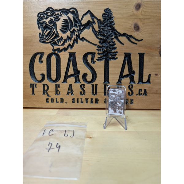 Lot 74-1) 1 oz 2022 Dragon Rectangle Coin