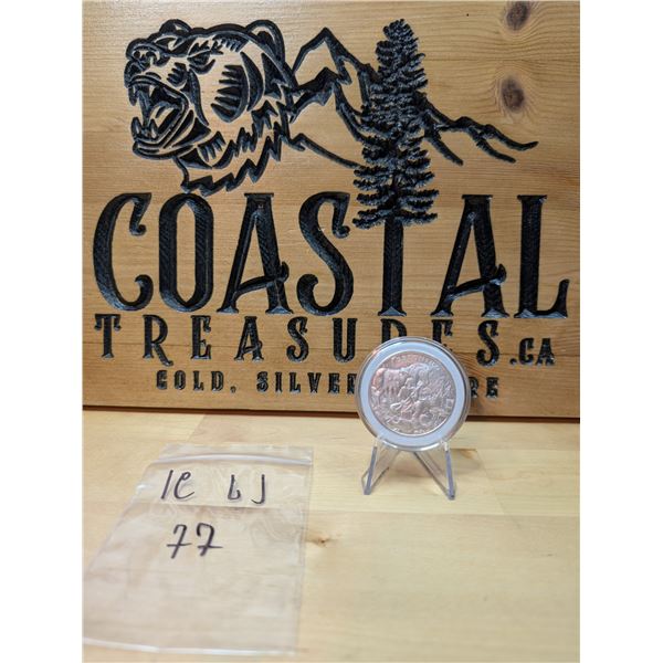 Lot 77-1) 1oz Geronimo Legendary Warriors coin