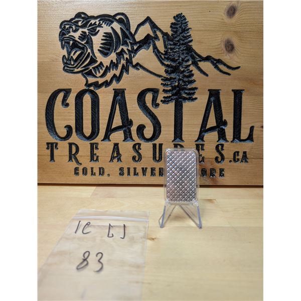 Lot 83-1) 1 oz Ingot Silver Bar