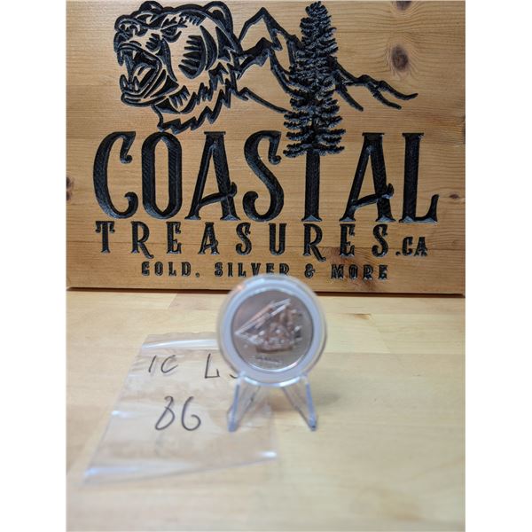 Lot 86-1) 1 oz Canadian Maple 2022 Silver