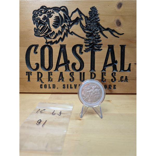 Lot 91-1) 1 oz  Viking warrior Eric Bloodaxe Silver