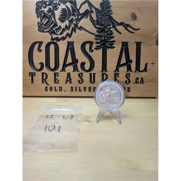 Lot 101-1) 1 oz Genghis Khan silver