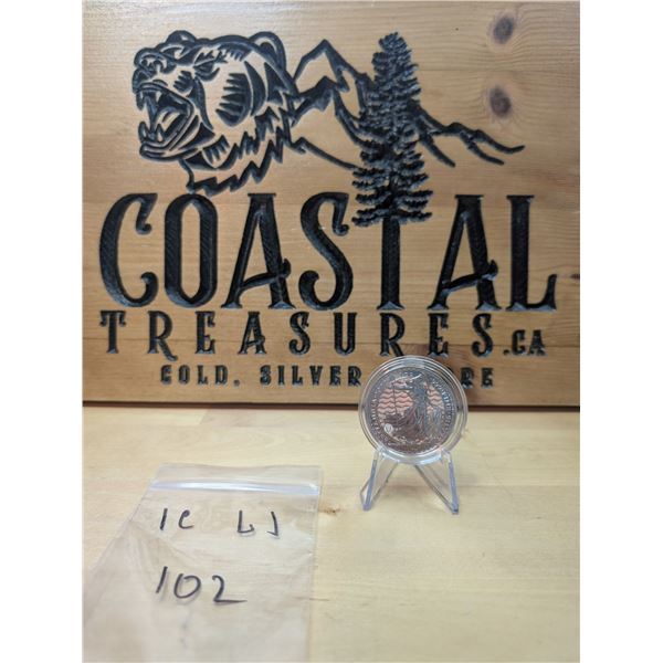 Lot 102-1) 1 oz Britannia 2022 silver