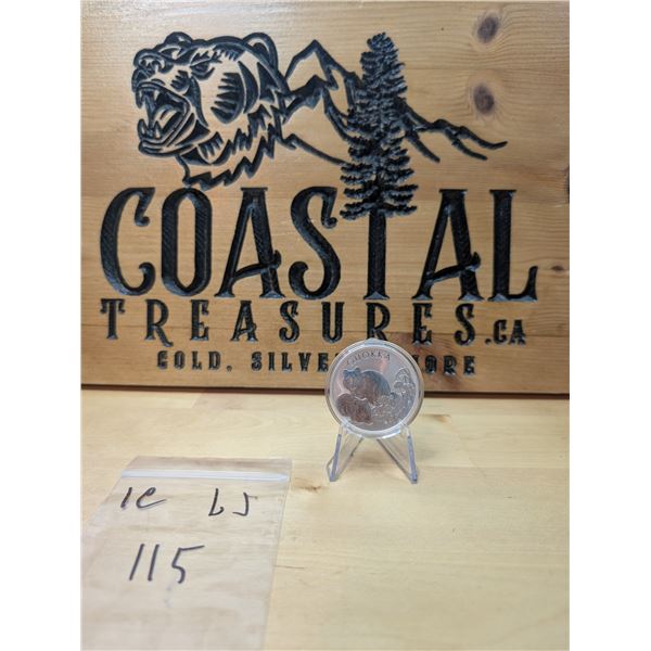 Lot 115-1) 1 oz  Australian Quokka silver coin