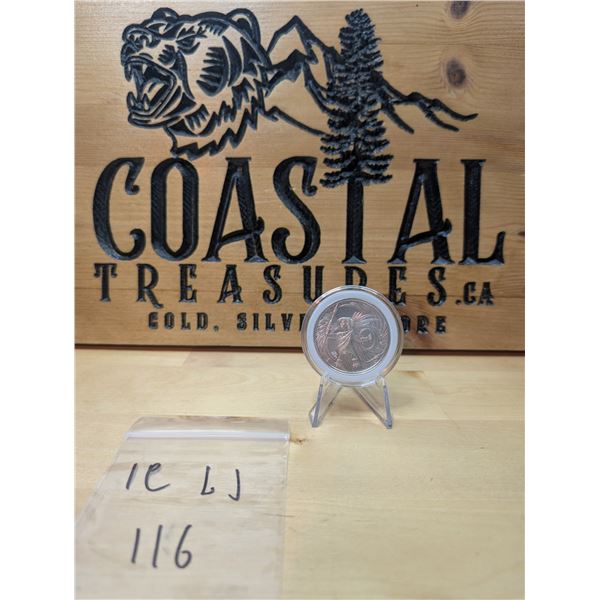 Lot 116-1) 1 oz Aztec Eagle warriors silver