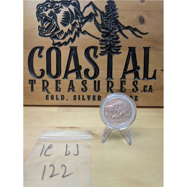 Lot 122-1) 1oz Geronimo Legendary Warriors coin