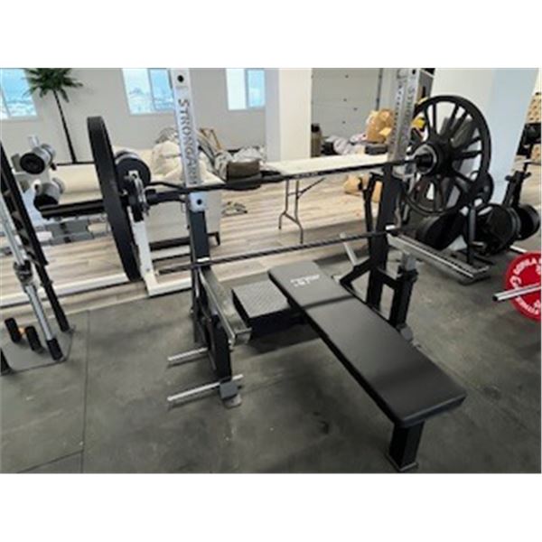 Strongman Combo Rack with weight bar - 2-(45lb weights)