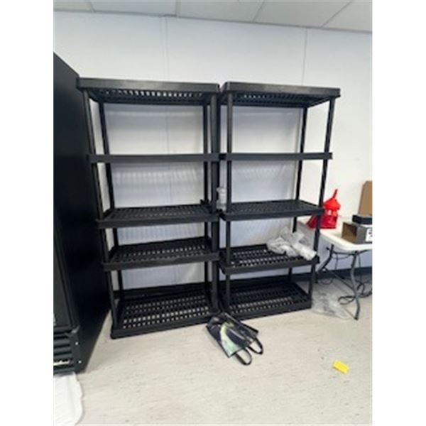 2- plastic shelves
