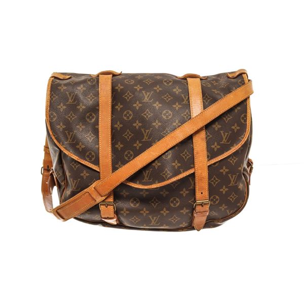 Louis Vuitton Brown Monogram Canvas Saumur 43 Shoulder Bag