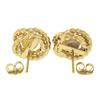 Image 4 : 14k Yellow Gold 6.2mm Pearl Twisted Wire Infinity Love Knot Stud Earrings