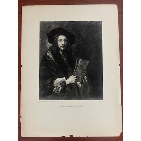 Young Man Holding a Notebook by Rembrandt