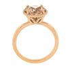 Image 6 : NEW 14k Rose Gold 1.98 ctw Round Morganite Solitaire w/ Twisted Wire Work Ring
