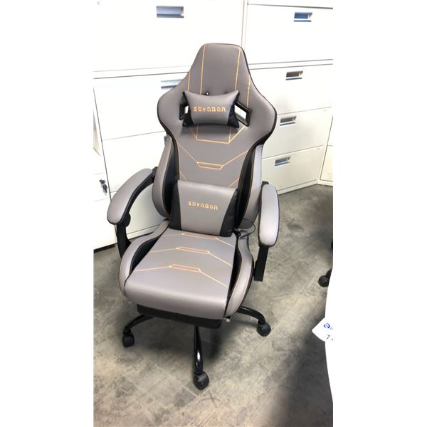 SUKIDA SEYABER GREY/BLACK GAMING CHAIR *IN BOX*