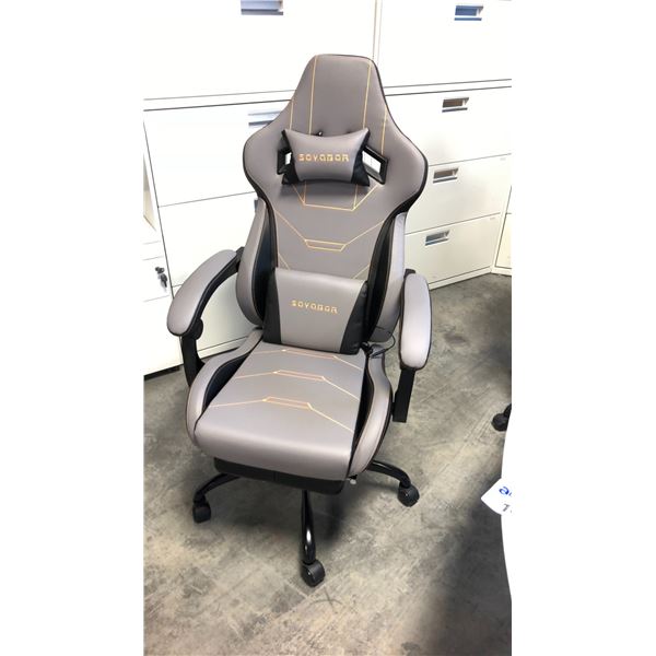 SUKIDA SEYABER GREY/BLACK GAMING CHAIR *IN BOX*