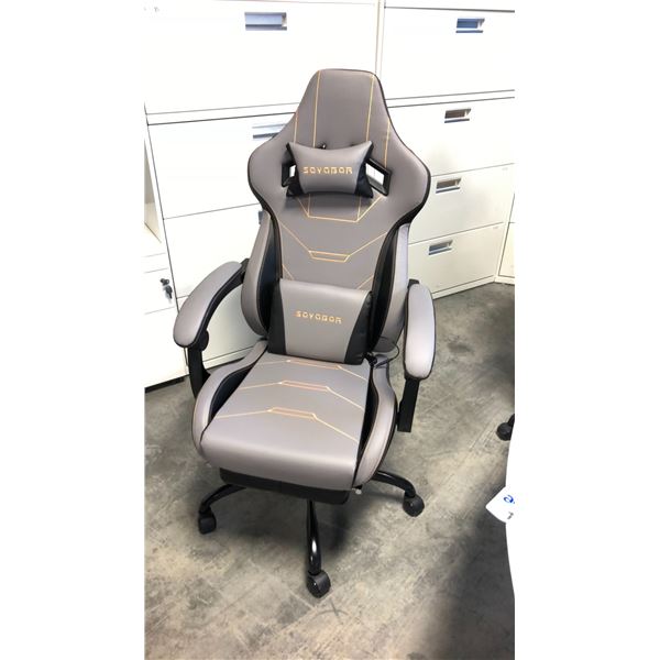 SUKIDA SEYABER GREY/BLACK GAMING CHAIR *IN BOX*