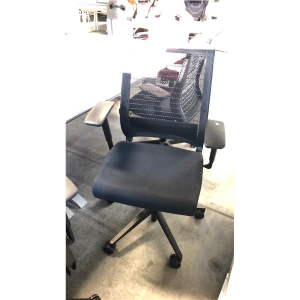 BLACK STEELCASE MESH BACK TASK CHAIR
