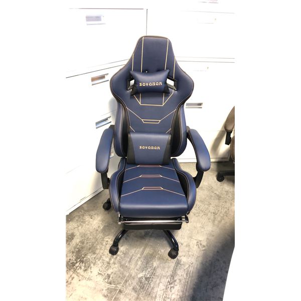 SUKIDA SEYABER BLUE/BLACK GAMING CHAIR *IN BOX*