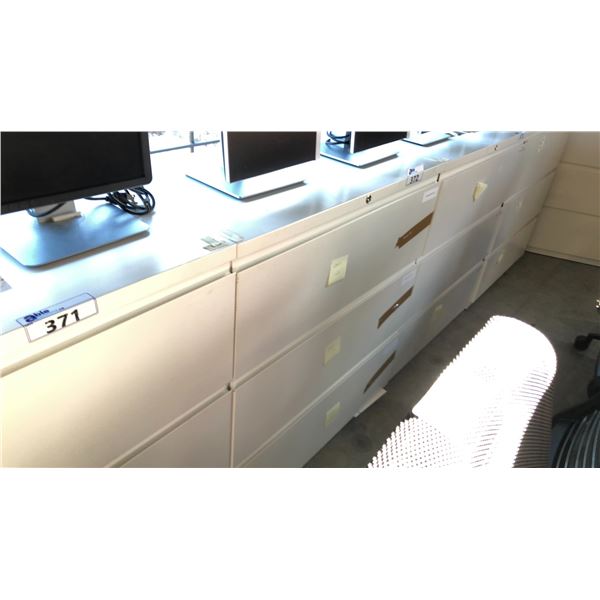 WHITE 3 DRAWER LATERAL FILE CABINET