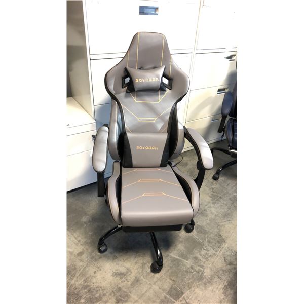 SUKIDA SEYABER GREY/BLACK GAMING CHAIR *IN BOX*